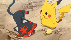 Litten With Pikachu Wallpaper
