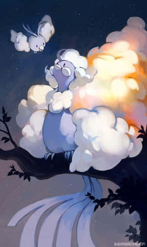 Little Swablu And Altaria Wallpaper