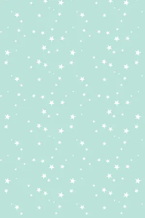 Little White Stars On Pastel Green Wallpaper