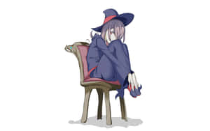 Little Witch Academia Sucy On A Chair Wallpaper