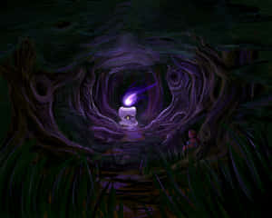 Litwick's Night At Forest Wallpaper