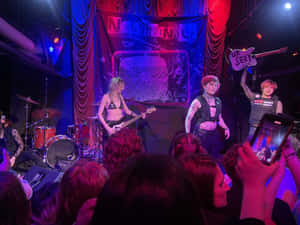 Live Band Performanceat Nightclub Wallpaper