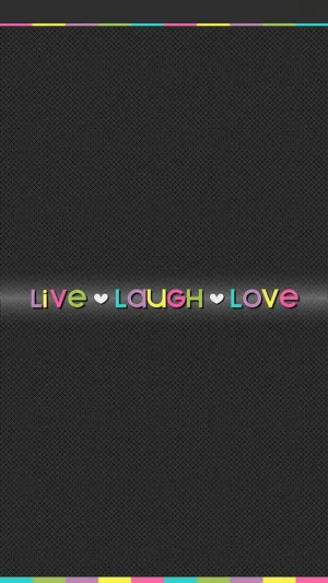 Live Laugh Love Hearts Wallpaper