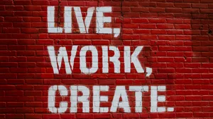 Live Work Create Wall Wallpaper