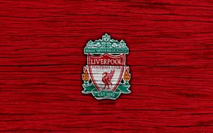 Liverpool 4k Logo On Wood Grain Wallpaper