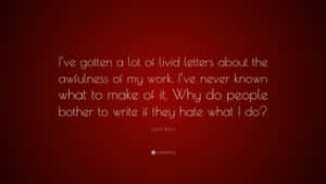 Livid Letters Quote Background Wallpaper