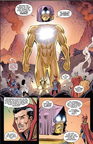 Living Tribunal Arrival Comic Panel Wallpaper