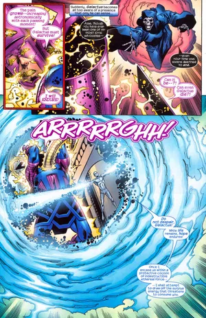 Living Tribunaland Galactus Comic Panel Wallpaper