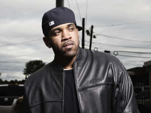 Lloyd Banks Leather Jacket Outdoor Shoot Wallpaper