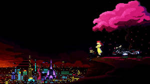 Lo Fi Pixelated Boy And Girl Wallpaper