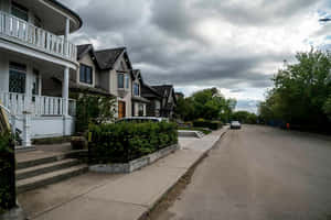 Local Neighborhood Street In Canada Wallpaper