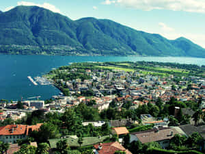 Locarno Lake Maggiore Panorama Wallpaper