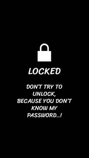 Locked Password Warning Graphic Wallpaper