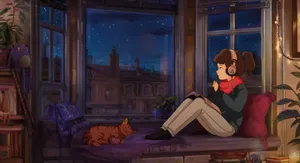 Lofi Girl Study Session Wallpaper