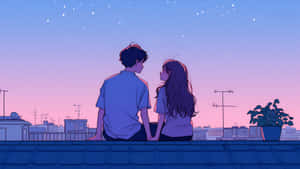 Lofi Love Evening Vibes Wallpaper