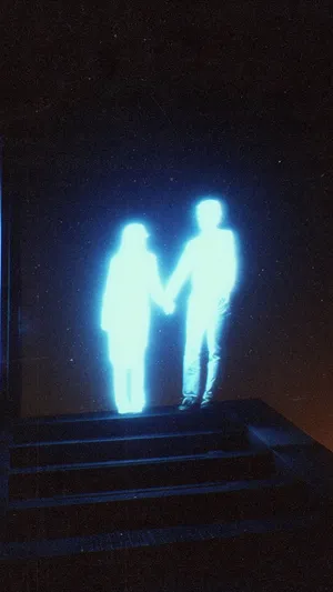 Lofi Love Ghostly Connection Wallpaper