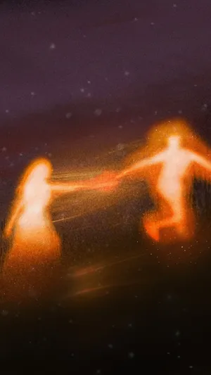 Lofi Love Glow Wallpaper