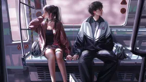 Lofi Love Moments Wallpaper