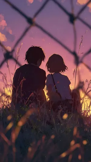 Lofi Love Sunset Moments Wallpaper