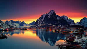 Lofoten_ Islands_ Sunset_ Reflection Wallpaper