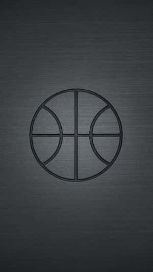 Logo Embedded In Black Basketball Wallpaper