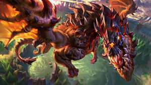 Lol 1920 X 1080 Gaming Roaring Dragon Wallpaper