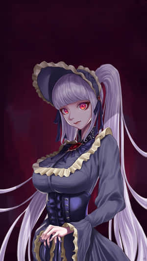 Lolita Goth Anime Girl Wearing Corset Wallpaper