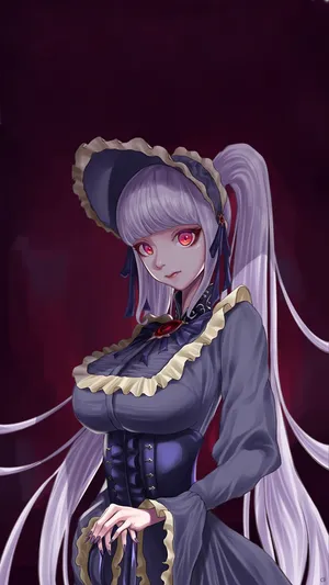 Lolita Goth Anime Girl Wearing Corset Wallpaper