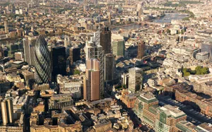 London City Aerial Shot Wallpaper