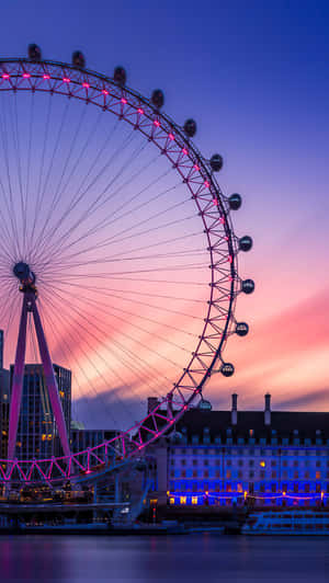 London Eye At Sunset Wallpaper