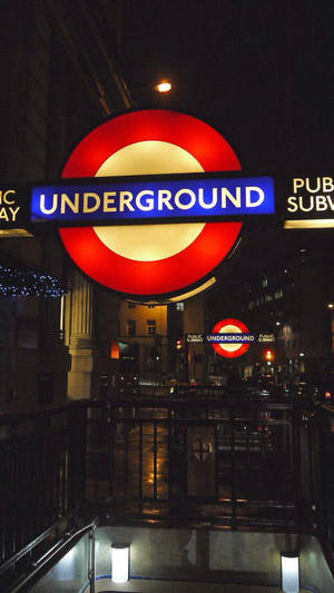 London Underground Subway Station Entrance Wallpaper