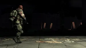 Lone_ Wanderer_in_ Ruins Wallpaper