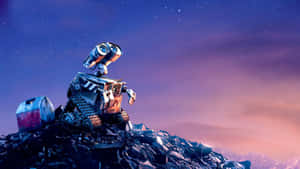 Lonely Robot Gazingat Stars Wallpaper