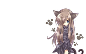 Long Haired Anime Neko Girl Wallpaper