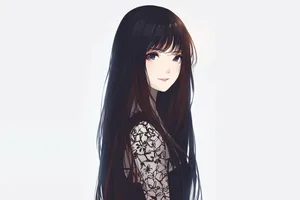 Long-haired Cute Girl Anime Wallpaper