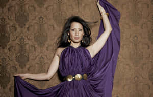 Look Beautiful In This Stylish Purple Dress. Wallpaper