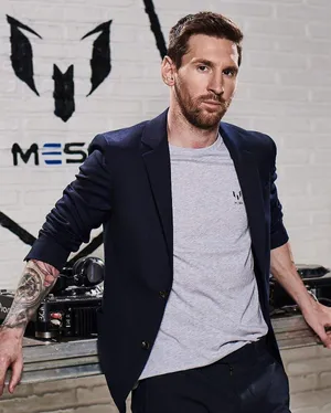 Look Sharp And Stylish Wearing A Navy Blue Blazer. Wallpaper