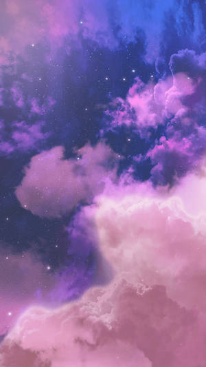 Look Up To The Sky - A Sea Of Purple Clouds Wallpaper