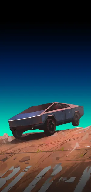 Looking Up At The Past And Future Of Electric Vehicles - The Tesla Cybertruck Wallpaper