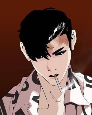 Lookism Gun Smoking Wallpaper