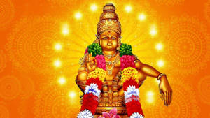 Lord Ayyappa Circle Of Stars Wallpaper