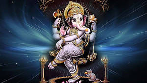 Lord Ganesh Desktop Galaxy Digital Artwork Wallpaper