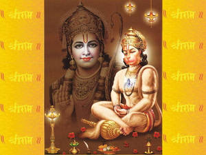 Lord Hanuman And Rama Edit Hd Wallpaper