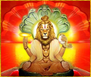 Lord Narasimha Lion Head Wallpaper