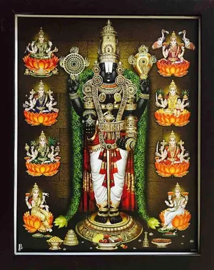 Lord_ Perumal_and_ Divine_ Aspects_ Artwork Wallpaper