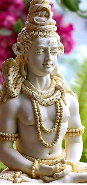 Lord Shiva Stone Figure Wallpaper