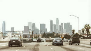 Los Angeles Cityscape Driving Wallpaper