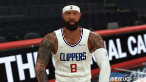 Los Angeles Clippers Marcus Morris Nba 2k20 Wallpaper