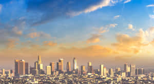 Los Angeles Color Gradient Skyline Wallpaper