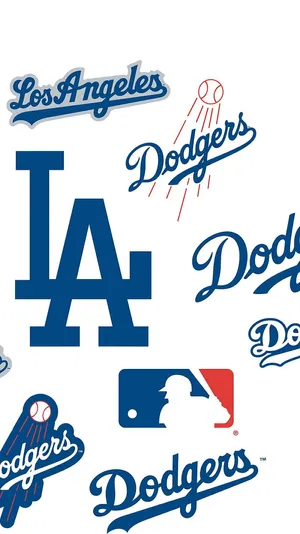 Los Angeles Dodgers Logo Collage Wallpaper